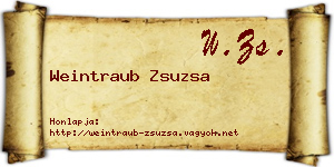 Weintraub Zsuzsa névjegykártya