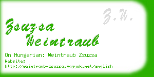 zsuzsa weintraub business card